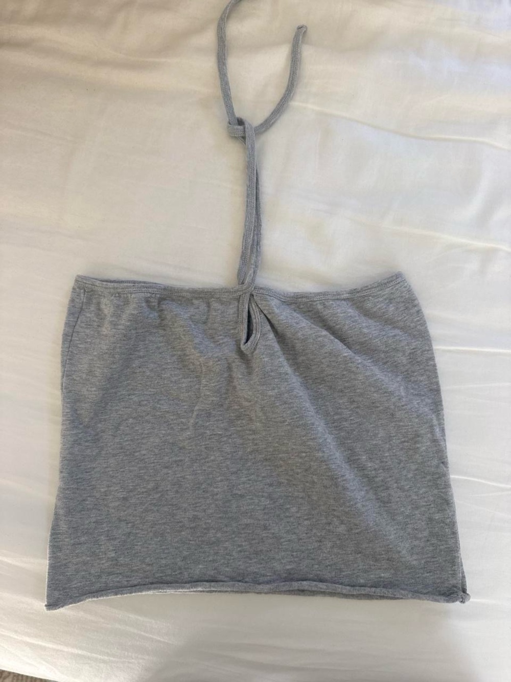 Brandy Melville Gray Halter Crop Top